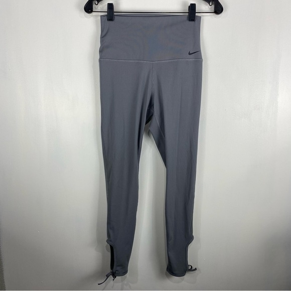 Nike: Dri-Fit High Waisted Tie Hem Workout Sporty Athletic Leggings Size Small - Picture 1 of 4
